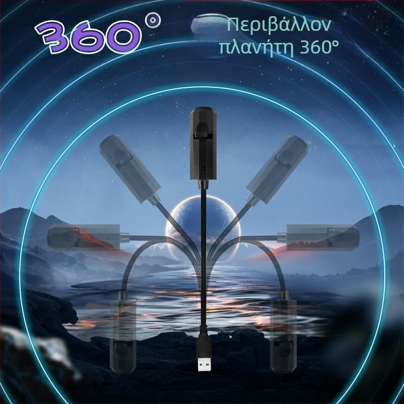 USB Λυχνία Προβολής Σελήνης, ρυθμιζόμενο ύψος, κατακόρυφος στύλος στήριξης, 5V πηγή φωτός, νυχτερινό φως υπνοδωματίου