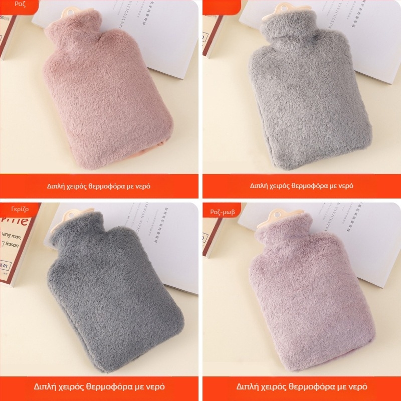 Μπουκάλι ζεστού νερού από βελούδινο ύφασμα, χαριτωμένος σχεδιασμός; PVC υψηλής πυκνότητας; θέρμανση με γέμισμα νερού; πολυλειτουργική χρήση για χέρια, πόδια, μέση, κοιλιά, κεφάλι και πλάτη; θερμό και κρύο διπλής χρήσης.