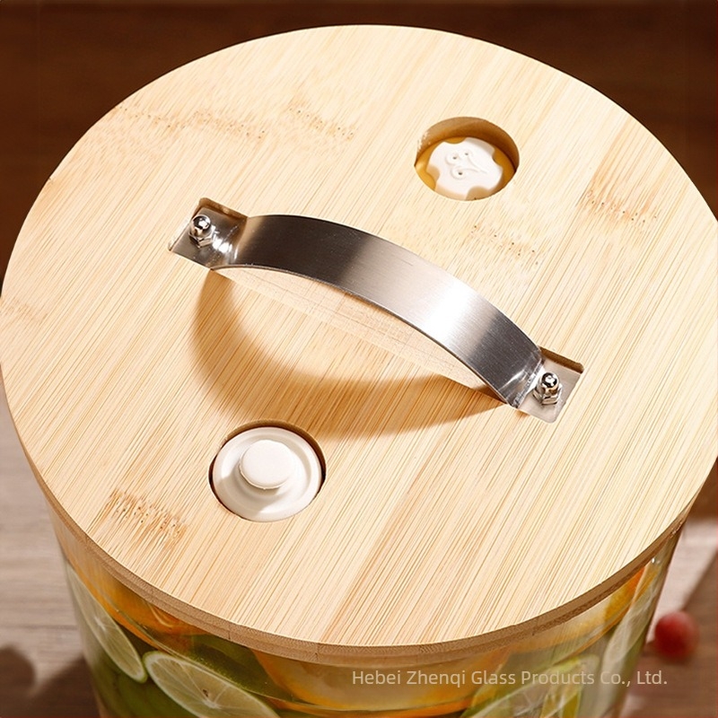 Zhenqi Γυάλινο βαρέλι κρασιού με βρύση – premium μοντέρνο-απλό στυλ, κατάλληλο για κρασί, χυμούς και τσάι με φρούτα