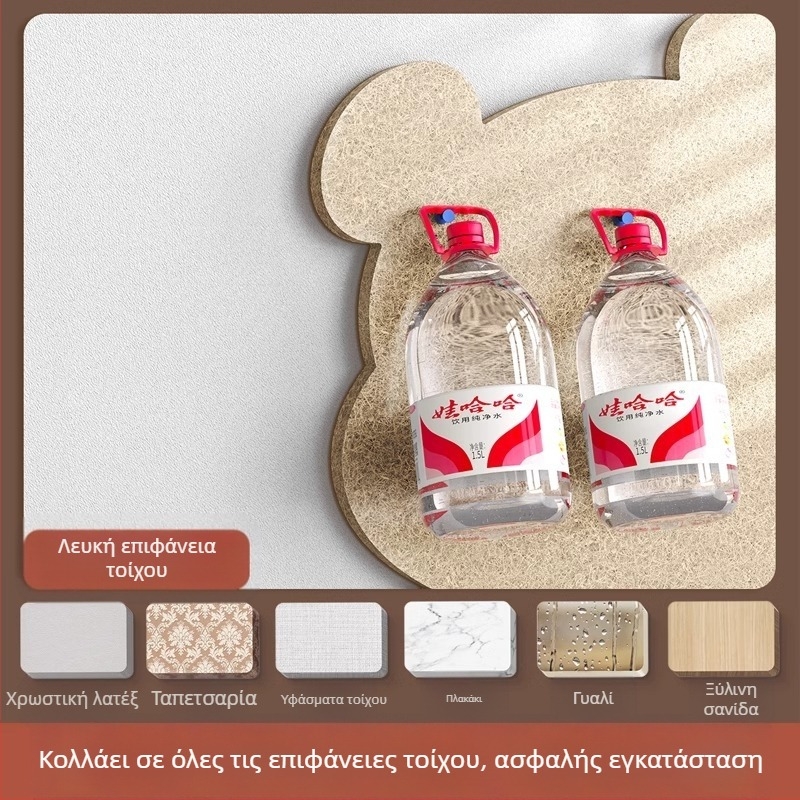 Πίνακας τοίχου από φέλτ με μοτίβο αρκούδας, πάνελ από φελλό, καρτούν στυλ, ύφασμα plush, εγκατάσταση χωρίς τρύπες