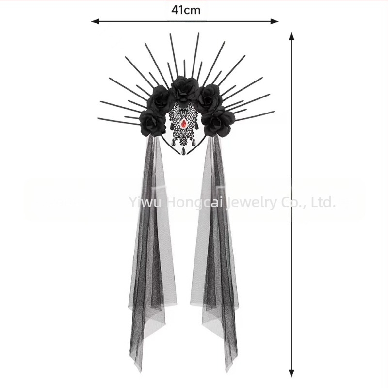 Γοτθική δαντελωτή κορδέλα μαλλιών - Χειροποίητο, Σειρά Princess, για κορίτσια άνω των 10 ετών