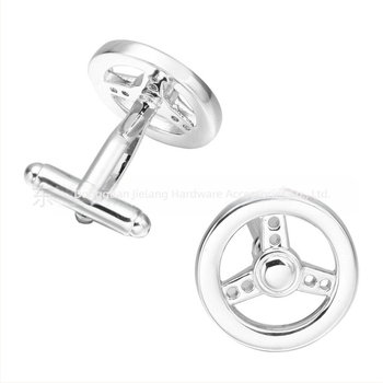 Κουμπιά μανικετών – χαλκός, γεωμετρικά, ηλεκτροχρωμιωμένα, unisex; στυλ τιμονιού αυτοκινήτου; ιδανικά ως επιχειρηματικά δώρα.