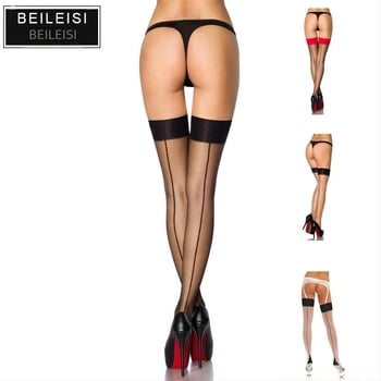 Σεξι καλσόν μέχρι το μηρό με πίσω γραμμή κάθετης μορφής ποδιού, υπερλεπτές 10D, ανύψωση γοφών και διαμόρφωση