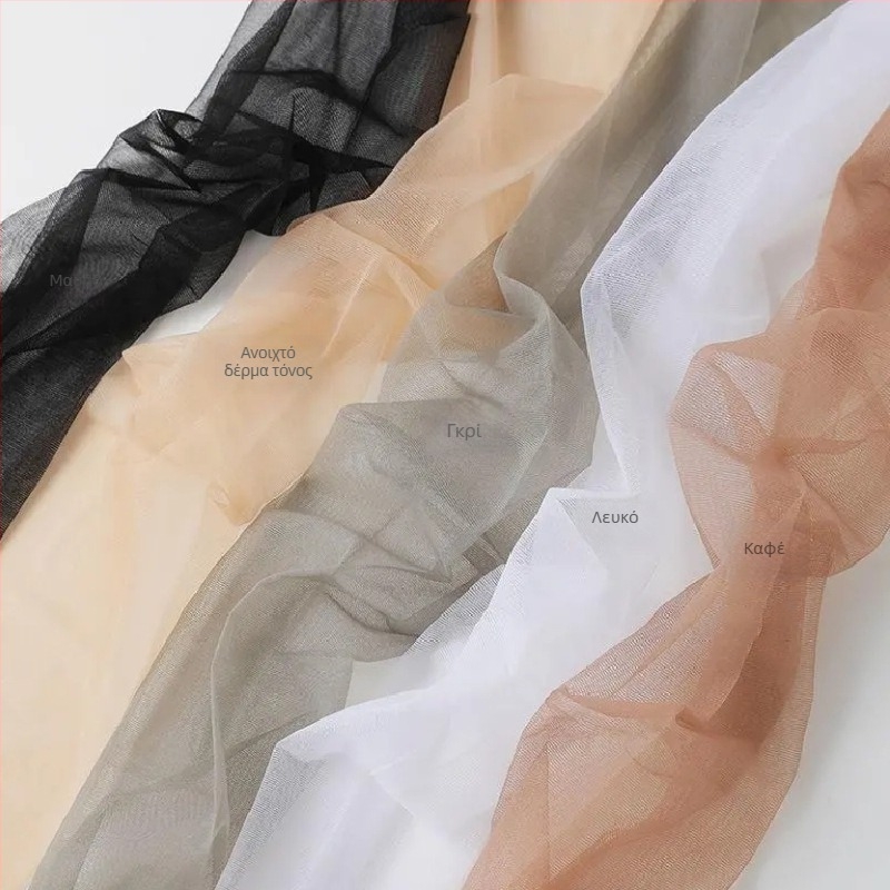 Καλσόν με άνοιγμα καβάλου, υπερλεπτό, ίνες πυρήνα-νίλον, μονοχρωματικό σχέδιο, μορφοποίηση