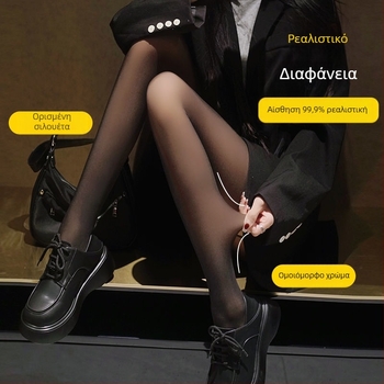 Καλσόν από μίγμα βαμβακιού με επένδυση φλίς και παχυνόμενη κατασκευή για τον χειμώνα, μονόχρωμο σχέδιο, σμίλευση, αντι-ανακλάσεις και αντι-τριβή