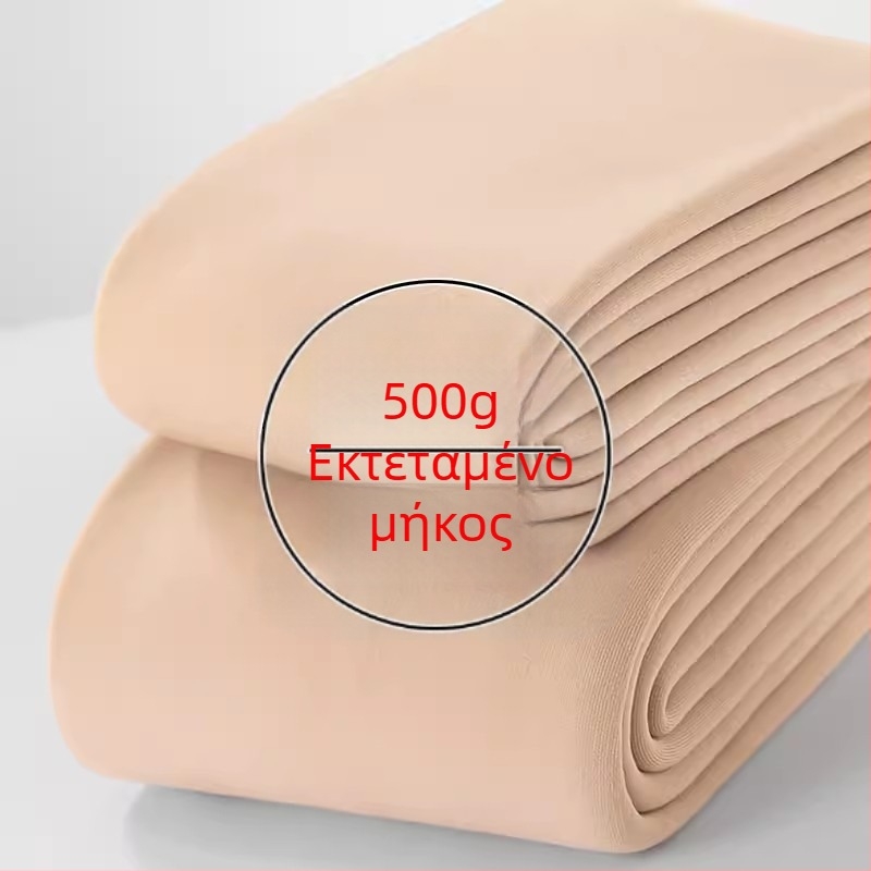 500 γρ Καλσόν με πόδια για γράμμωση και επιμήκυνση, ψηλή μέση, νάιλον, εφέ γυμνών ποδιών, επένδυση fleece και παχυνόμενα