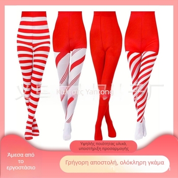 Χριστουγεννιάτικα καλσόν για πάρτι με μεσαίο πάχος, πολυεστερική σύνθεση 90–95%, σέξι στυλ