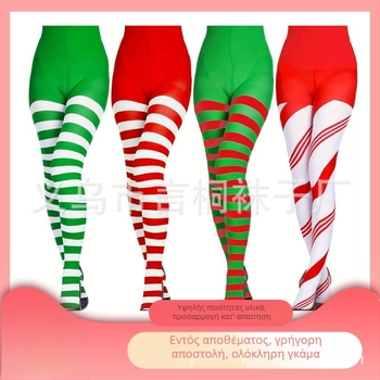 Χριστουγεννιάτικα καλσόν για πάρτι με μεσαίο πάχος, πολυεστερική σύνθεση 90–95%, σέξι στυλ