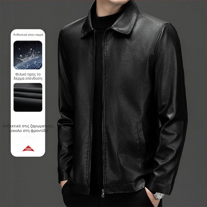 Woodpecker ανδρικό μπουφάν σε μινιμαλιστικό στυλ, με γιακά πέτο, φερμουάρ, εφαρμοστό κόψιμο, τριδιάστατες τσέπες, πολυεστερικό εξωτερικό και επένδυση, Άνοιξη–Φθινόπωρο