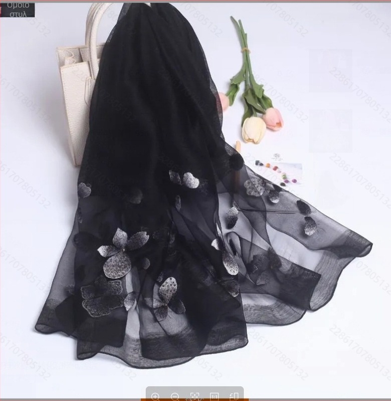 Xin ruishi μεταξωτό φουλάρι από Su κέντημα, Hangzhou Mulberry Silk, πρωτότυπος σχεδιασμός, Χειμώνας 2023