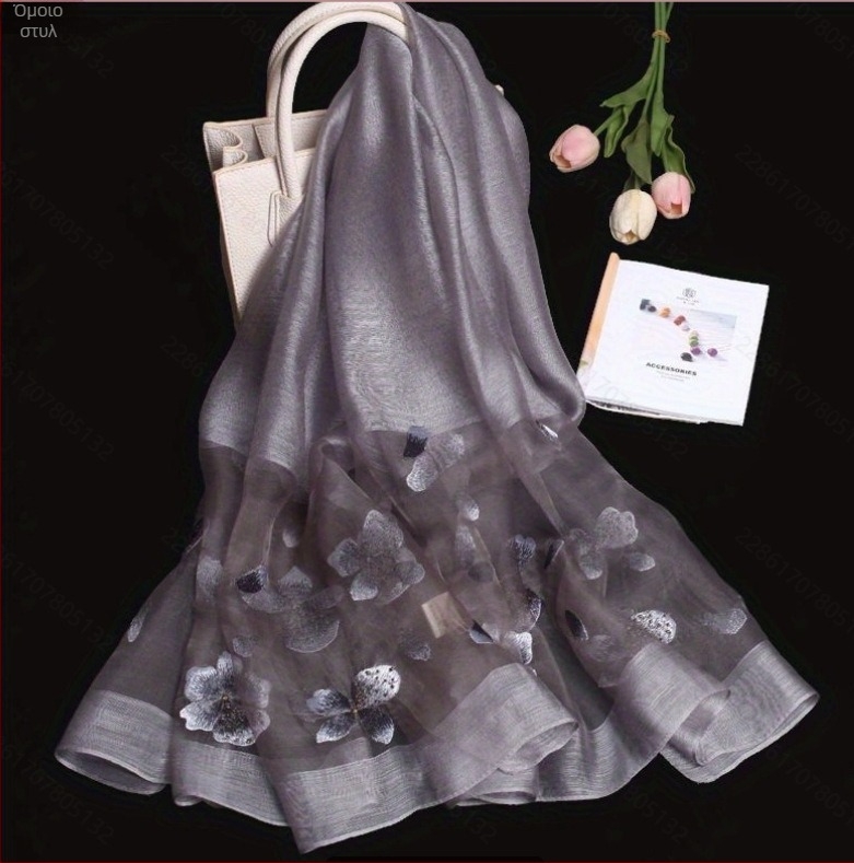 Xin ruishi μεταξωτό φουλάρι από Su κέντημα, Hangzhou Mulberry Silk, πρωτότυπος σχεδιασμός, Χειμώνας 2023