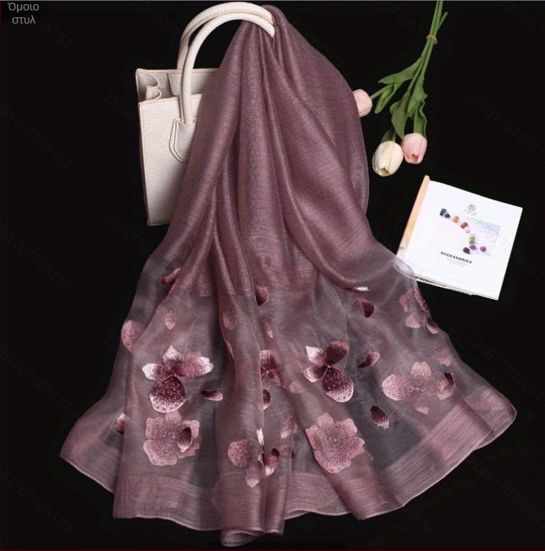 Xin ruishi μεταξωτό φουλάρι από Su κέντημα, Hangzhou Mulberry Silk, πρωτότυπος σχεδιασμός, Χειμώνας 2023