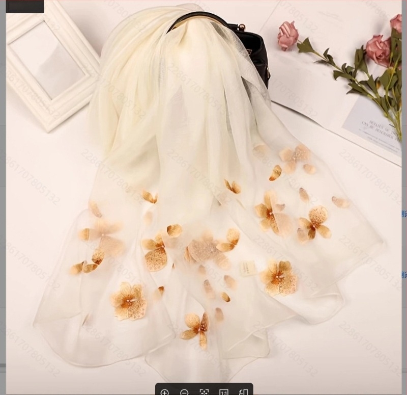 Xin ruishi μεταξωτό φουλάρι από Su κέντημα, Hangzhou Mulberry Silk, πρωτότυπος σχεδιασμός, Χειμώνας 2023