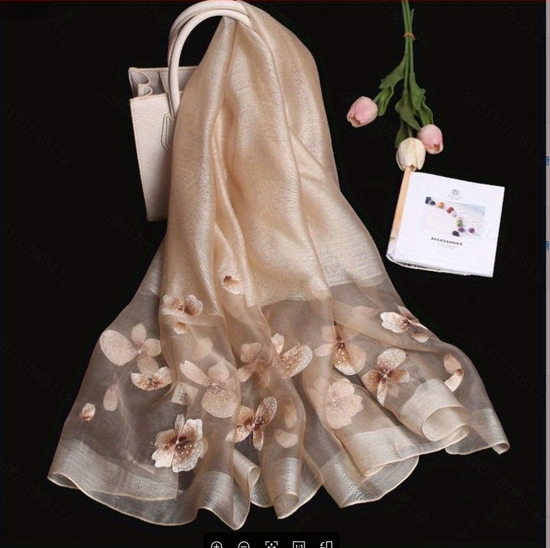 Xin ruishi μεταξωτό φουλάρι από Su κέντημα, Hangzhou Mulberry Silk, πρωτότυπος σχεδιασμός, Χειμώνας 2023