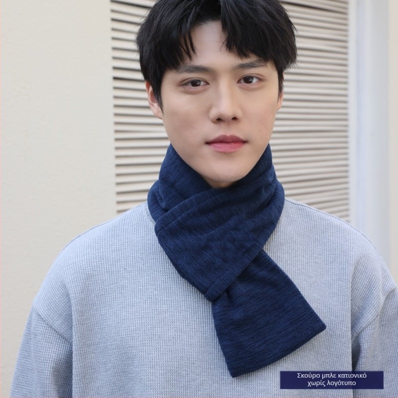 P·M·Duo φλις φουλάρι για άνδρες, ζεσταίνει τον λαιμό, χειμώνας, πολυεστέρας/πολάρ, πλεκτό