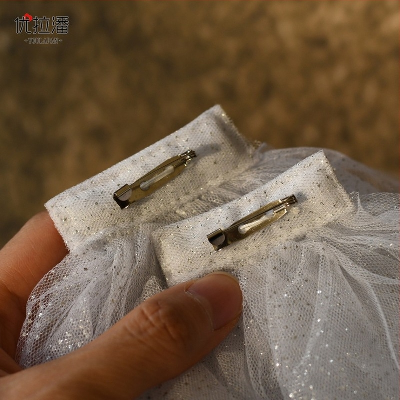 Γυναικεία μονοχρωματικό φουλάρι από δίχτυ για γάμο, χειροποίητο