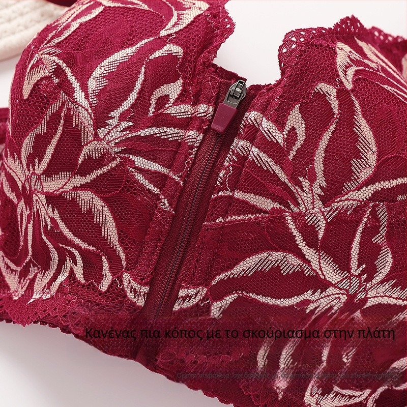 Σουτιέν με μπροστινό κλείσιμο για γυναίκες με μικρό στήθος, push-up, 3/4 cup, λεπτός διαμορφωμένος κύπελλος, βαμβακερό ύφασμα, σταθερές διπλές τιράντες