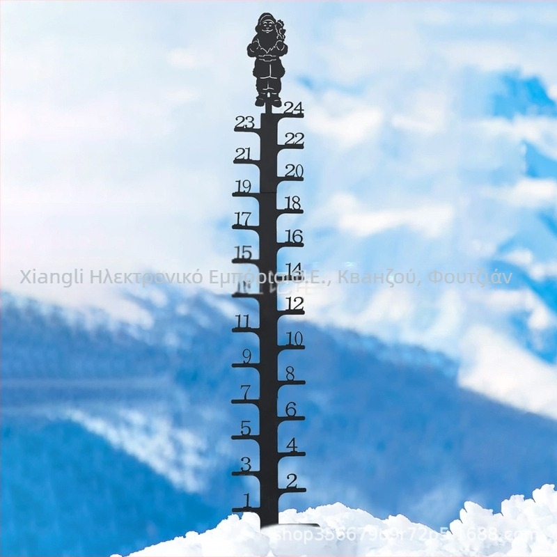 Σιδερένιος μετρητής χιονιού για τετράγωνο, μοντέρνος μινιμαλιστικός μεταλλικός σχεδιασμός XLJ