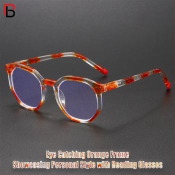 Γυαλιά ανάγνωσης για ηλικιωμένους, πλήρης σκελετός από πολυκαρβονικό, φακοί κατά της μπλε ακτινοβολίας, πολυκαρβονικοί φακοί