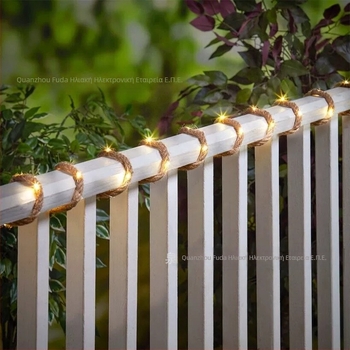 LED φωτεινή αλυσίδα με χαλκού αγωγό - Μοντέλο D511, 0.5W, 1.2V, 6–12 ώρες, εξωτερική διακόσμηση κήπου, αγροτικό στυλ