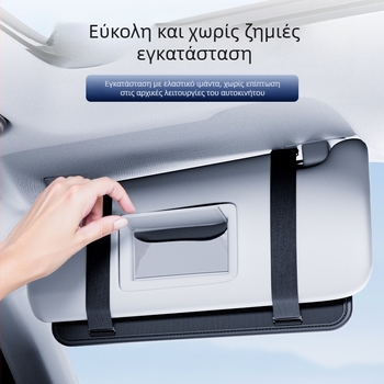 Δερμάτινος οργανωτής αυτοκινήτου για ηλιοπροστατευτικό προβολέα — θήκη για γυαλιά, εισιτήρια και ταυτότητες; μάρκα Kabulun, καταγωγή Guangzhou, για χρήση στο αυτοκίνητο