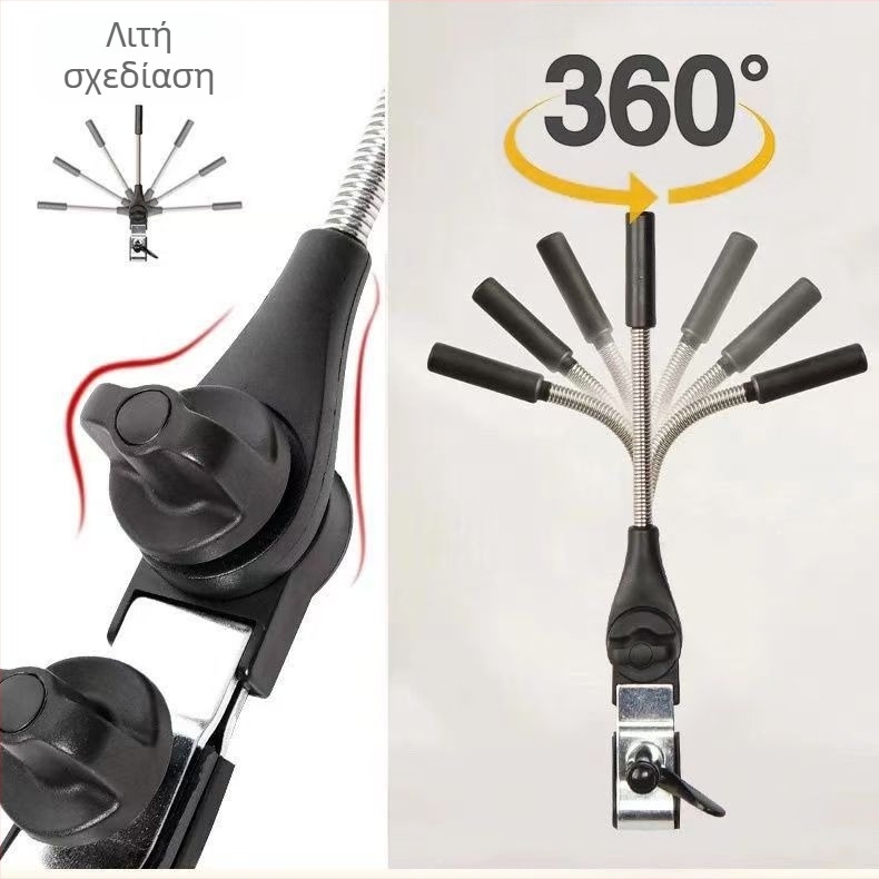 Βάση ομπρέλας καρότσιού με ομπρέλα 8 ακτίνων, κεντρικός στύλος από ατσάλι, λαβή κράματος, χειροκίνητο άνοιγμα και κλείσιμο, UPF > 40