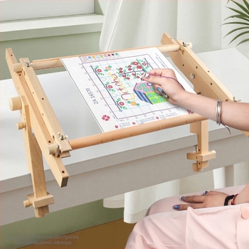 Φορητή ξύλινη βάση κεντήματος με αποσπώμενο πλαίσιο σταυροβελονιάς, κωδ. 346, άλλες ξύλινες κατασκευές, μοντέρνος μινιμαλιστικός στυλ