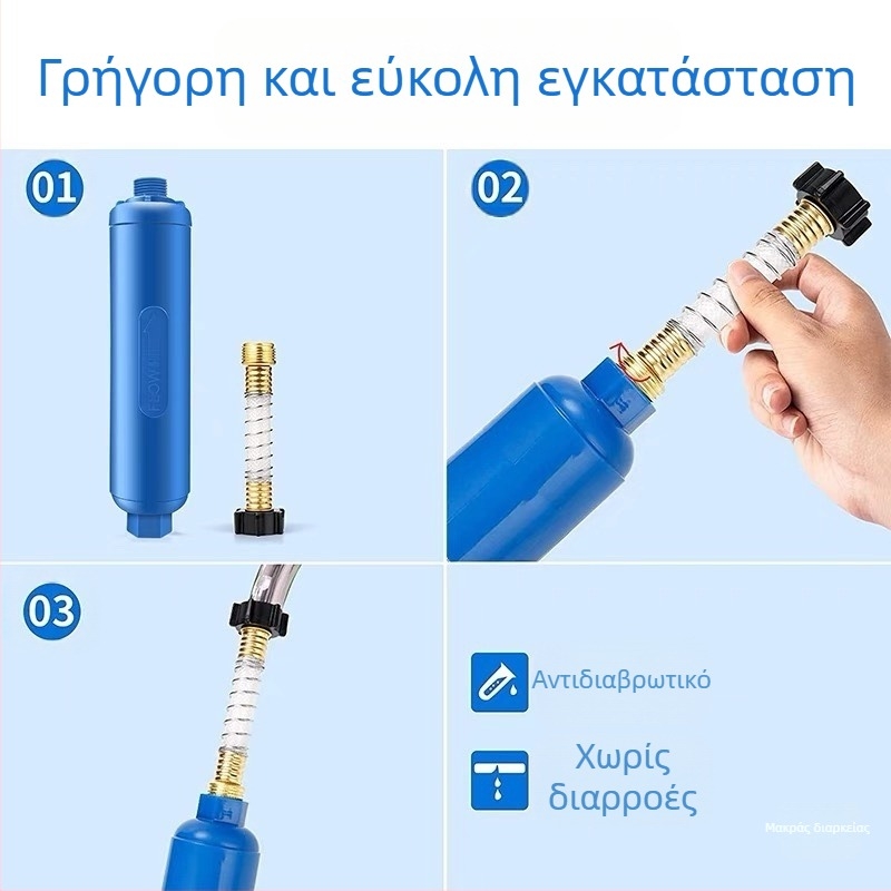 RV φιλτρώ νερού με κάρτριτζ και σύνδεσμο κήπου – κεφαλή ABS από πλαστικό, άρδευση με βαρύτητα