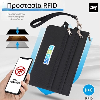 Θήκη διαβατηρίου και εγγράφων από νάιλον – Αδιάβροχη, Unisex, επένδυση πολυεστέρα