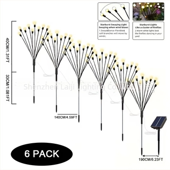 Ηλιακή λάμπα Firefly CS-8056 με LED, IP55, 1W, αυτονομία 6–12 ωρών, πολυκεφαλικός σχεδιασμός (1–4/1–6 λαμπτήρες)