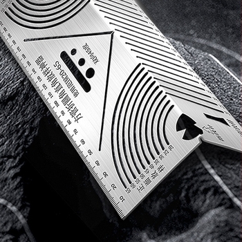 Ανοξείδωτη πτυσσόμενη χάραξη με τόξο γωνίας και ορθογώνιο γωνία, πολυλειτουργικό εργαλείο μαρκαρίσματος για τετράγωνους σωλήνες