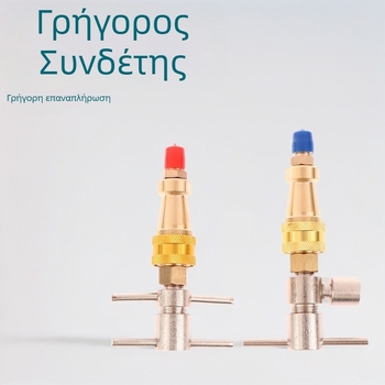 Εργαλείο γρήγορης σύνδεσης για ψυγείο, γέμιση φρέον, 1/4 γρήγορη σύνδεση, μέταλλο σίδηρος, κωδικός Zrbi1776