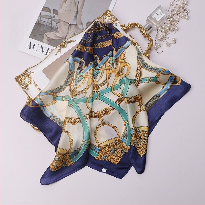 Μεταξωτό τετράγωνο φουλάρι, 100% μετάξι, απλή ύφανση, καλοκαιρινό αξεσουάρ