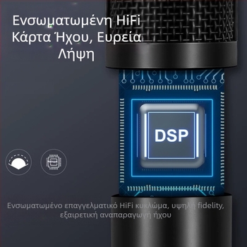BM-800USB Μικρόφωνο USB για υπολογιστή με καρδιοειδές μοτίβο, εύρος συχνοτήτων 20Hz-20kHz, SNR ≥70dB, αλουμινένιο περίβλημα