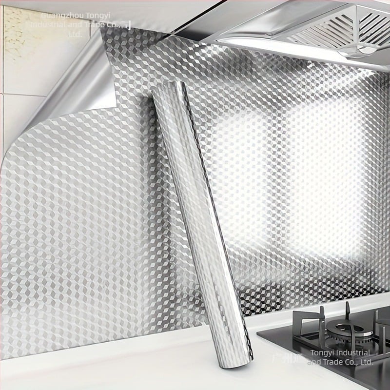 PVC αυτοκόλλητο τοίχου κουζίνας – αδιάβροχο, ανθεκτικό στην υγρασία, αντοχή σε έλαιο, αντοχή σε λεκέδες, ανθεκτικό στη μούχλα, επίπεδο αυτοκόλλητο τοίχου (1 τεμάχιο)