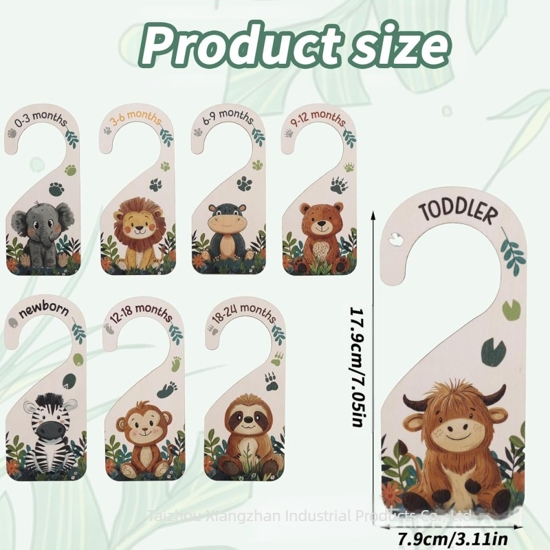 Ξύλινος διαχωριστής για βρεφικά ρούχα, λέιζερ-κομμένο ξύλινο σήμα για οργάνωση ντουλαπας μωρού, μοντέρνος μίνιμαλ στιλ