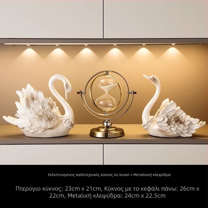 Διακοσμητικό ράφι κρασιού σε σχήμα κύκνου — ρητίνη, ελαφριά πολυτέλεια