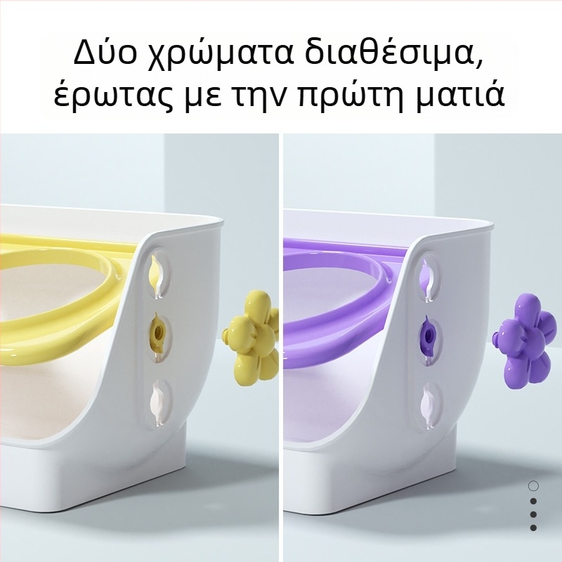 Ενισχυμένο διπλό μπολ για γάτες με αντιδιαρροϊκή σχεδίαση για σίτιση και πόση (ABS)