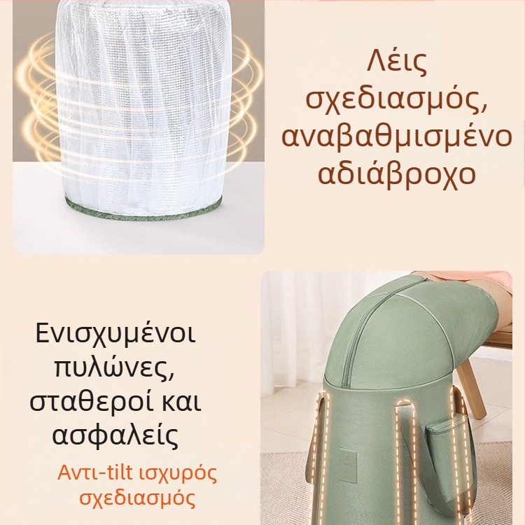 Φορητός κάδος ποδιών για μούλιασμα, υπέρ γόνατο, βαθύς, κεραμικός, αναδιπλούμενος, με διατήρηση θερμότητας