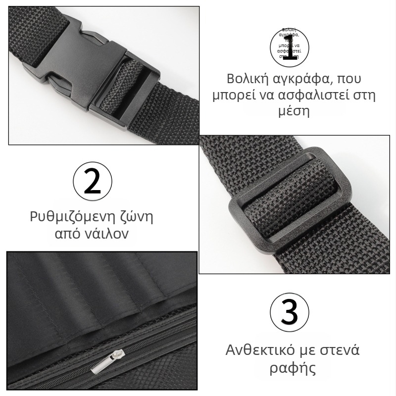 Σετ πινέλων μακιγιάζ σε ζώνη μέσης, 20 τεμάχια; Θήκη αποθήκευσης με φερμουάρ; Λαβή από Oxford ύφασμα; Μήκος τρίχας 24,5 cm; Συνολικό μήκος 24,5 cm