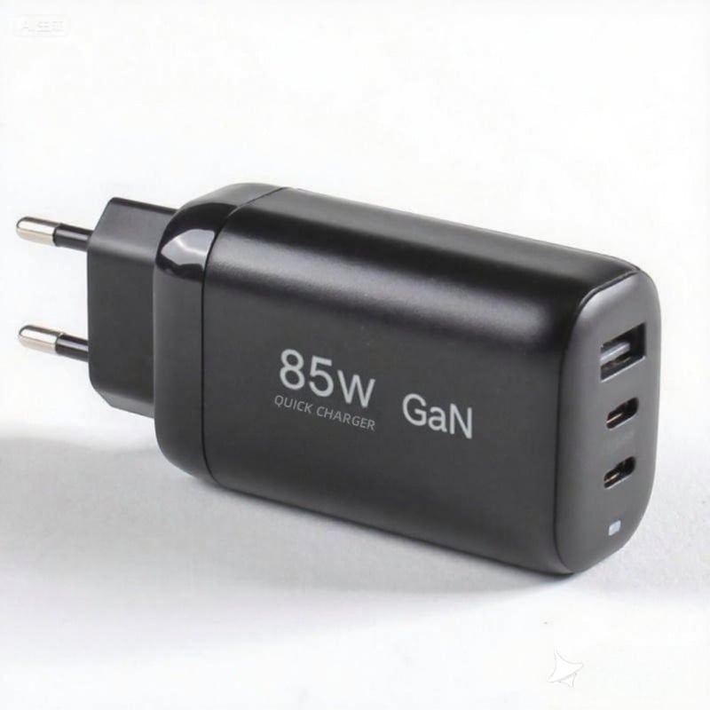 PD85W GaN USB-C φορτιστής, Τριών θυρών, Είσοδος 110-240V, Έξοδος 0.5-12V, OEM διαθέσιμο