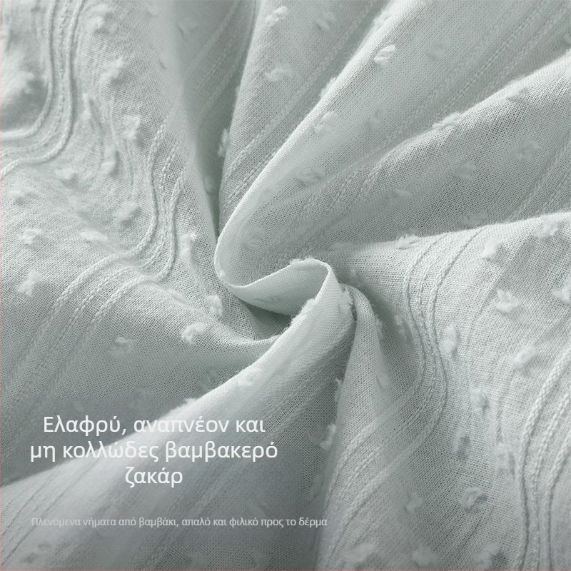 Παιδικό πουκάμισο από 100% βαμβάκι, κορεατικό στυλ, στρογγυλή λαιμόκοψη, κοντό μανίκι