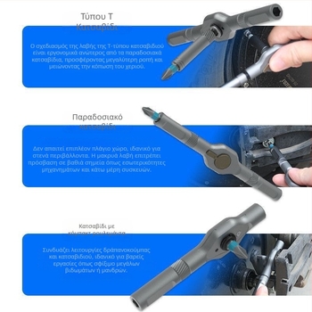 24-σε-1 Ratchet Screwdriver Σετ για οικιακή χρήση, S2 Tool Steel μπιτ, μαγνητικό και μονωμένο, Cross/Slotted/Torx/Hex