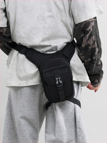 Τσάντα μηρού για μοτοσικλέτα με crossbody σχεδίαση, στυλ street-trend, πολυεστερικό υλικό, λανσάρισμα άνοιξη 2025, για ταξίδια αναψυχής