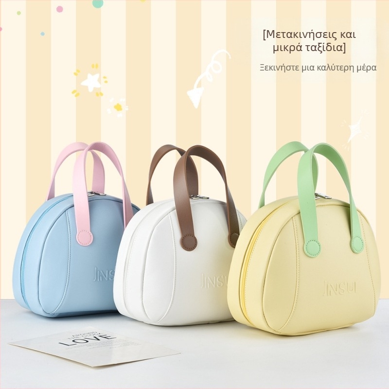 Τσαντάκι μακιγιάζ PU, σε σχήμα κύβου, για ταξίδι, με θήκες για καλλυντικά