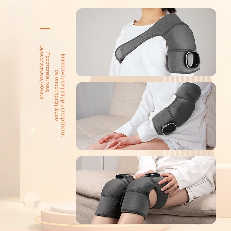 Μασάζ γόνατος με γραφενική θέρμανση, θερμή συμπίεση, ασύρματος έλεγχος, τροφοδοσία 5V, 45–65°C, 450 g, 3 λειτουργίες, ευφυής έλεγχος θερμοκρασίας