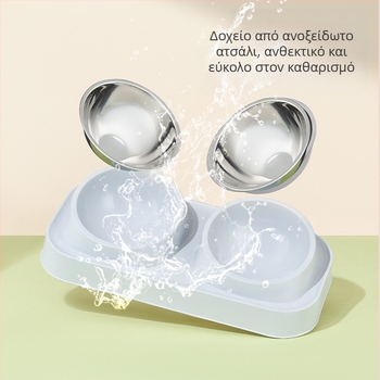 Πλαστικό διπλό μπολ για γάτες — Εργαλεία διατροφής κατοικίδιων, μάρκα Wangxing Street