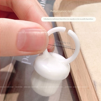 Σετ βουρτσών σκόνης για νύχια – βούρτσα σκόνης με δαχτυλίδι στην μπροστινή άκρη, βούρτσα σκόνης στην πίσω άκρη, λεπτή μαλακή τρίχα με κούμπωμα δακτύλου, εργαλείο καθαρισμού νυχιών