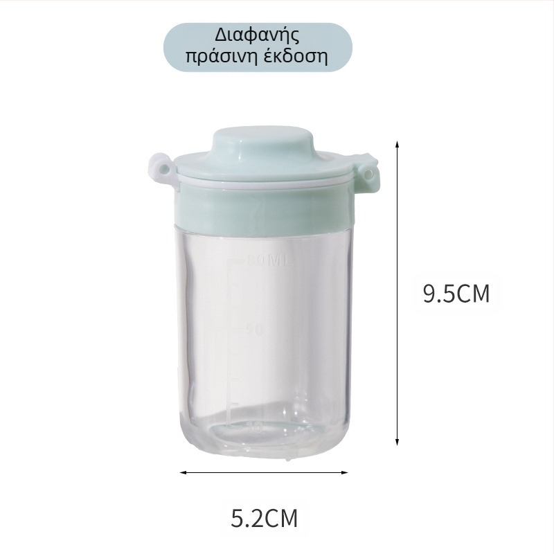 Baizun BX1150 Φορητό Κουτί Γάλακτος Μωρού με Διπλό Καπάκι, Διανομέας Γάλακτος σε Σκόνη, Λειτουργία με Ένα Χέρι, Για Εκδρομές, Κατάλληλο από Νεογέννητα έως 3 Ετών