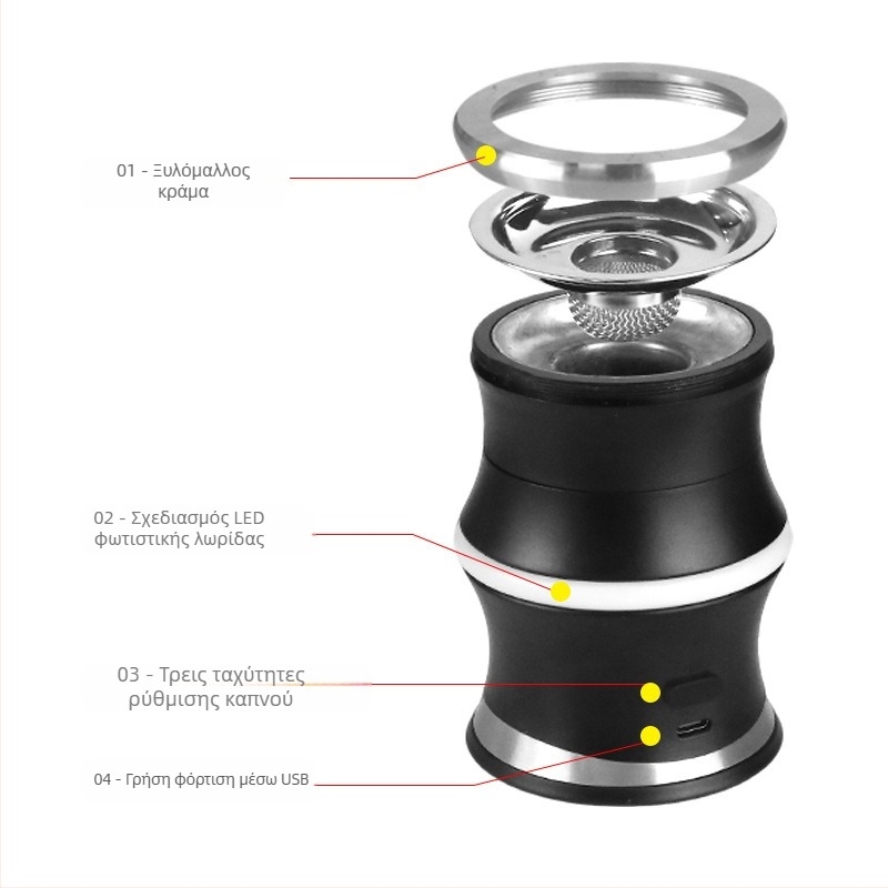 Ηλεκτρικό σετ καπνιστήρα – εργαλεία κοκτέιλ, συσκευή καπνίσματος ουίσκι, μοντέλο 1ghx+020124202674